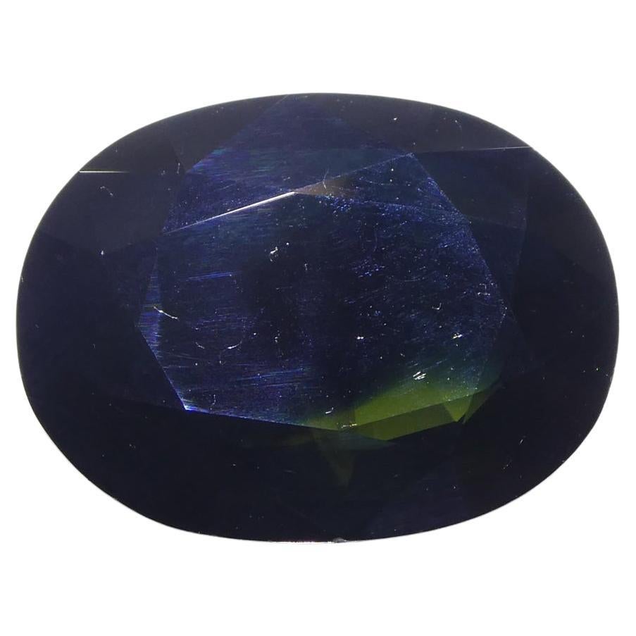 Zaffiro verde-blu ovale da 6,81ct dall'Australia in vendita