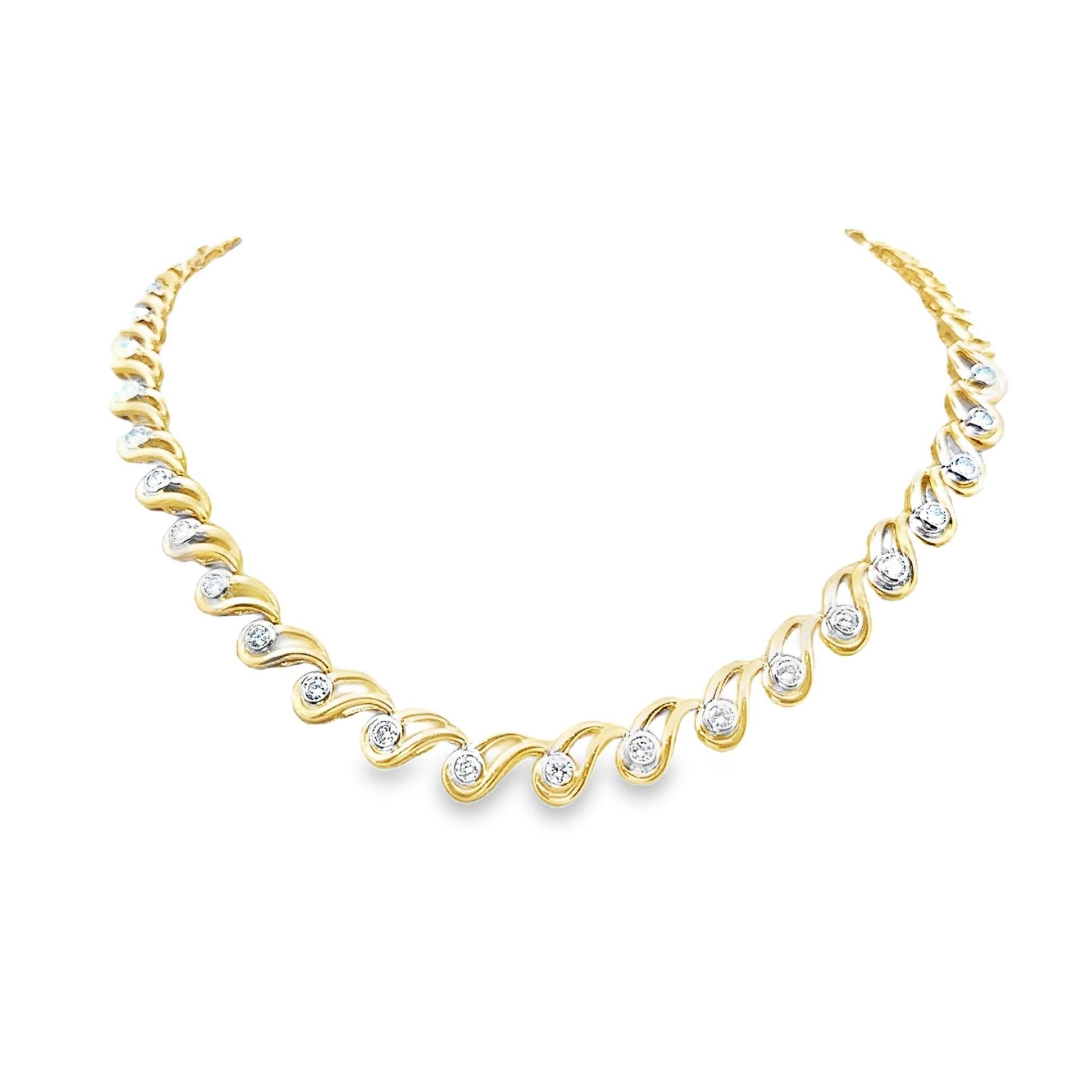 Collier en or jaune 18 carats avec diamants de 6,82 carats Neuf - En vente à Beverly Hills, CA