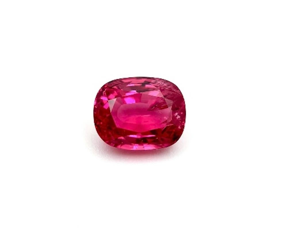 Cushion Cut Unheated 6.83 Carat Pink Spinel Cushion, Loose Gemstone, GIA Certified