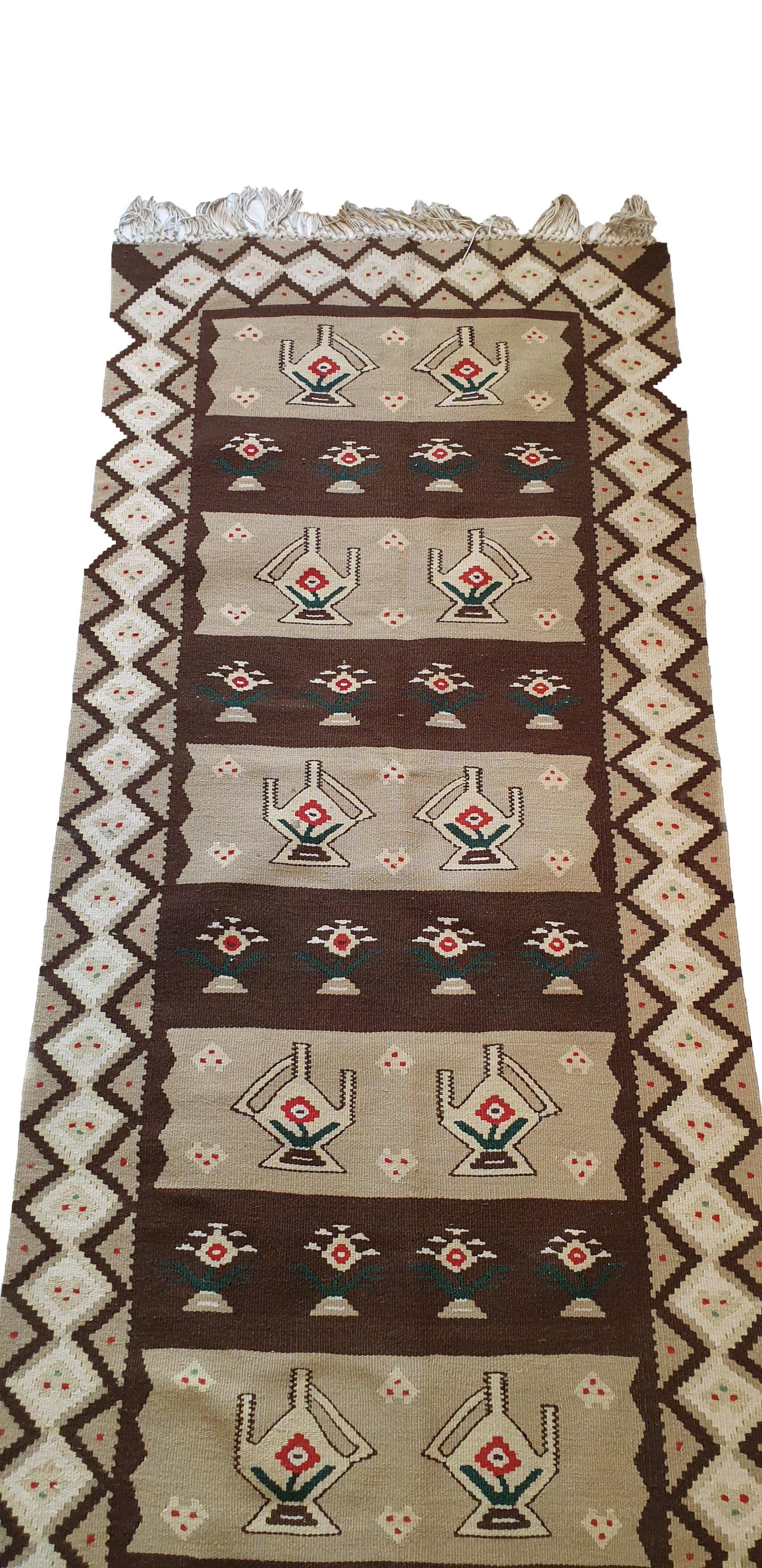 Hand-Knotted 684 -  Afghan Kilim, 19th Century For Sale