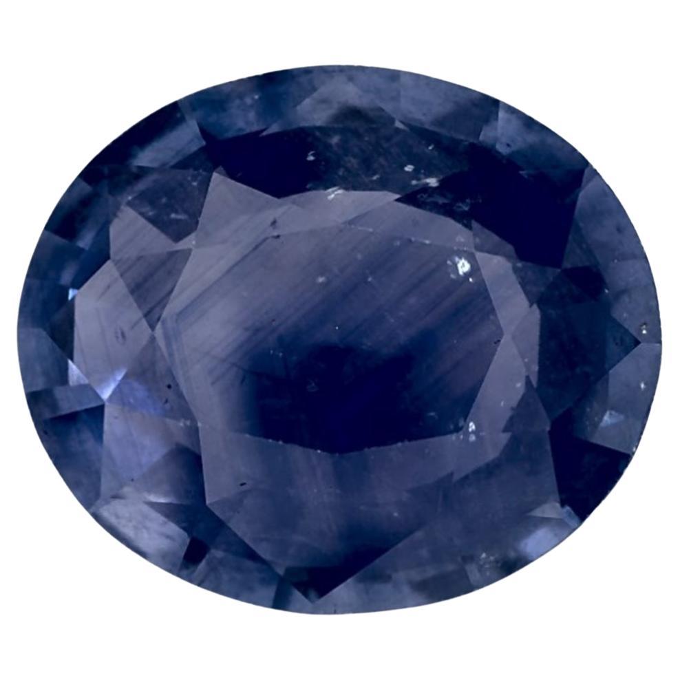 6.84 Ct Blue Sapphire Oval Loose Gemstone For Sale