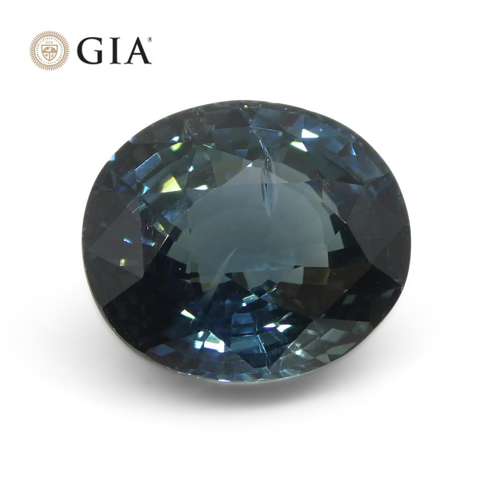 This is a stunning GIA Certified Sapphire 
    
 The GIA report reads as follows: 
 GIA Report Number: 2211851250  
Shape: Oval  
Cutting Style:   
Cutting Style: Crown: Modified Brilliant Cut  
Cutting Style: Pavilion: Step Cut  
Transparency: