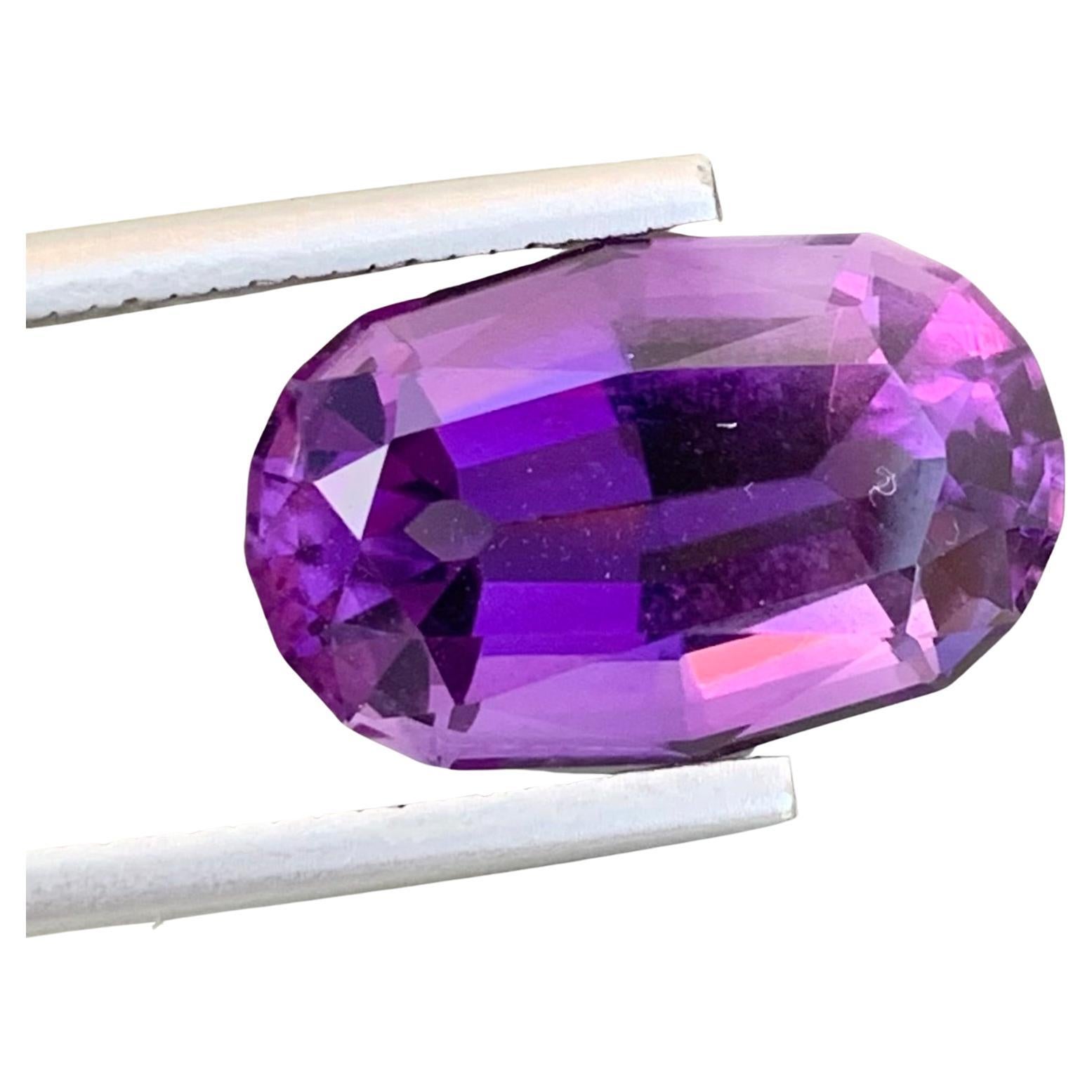 6.85 Carat Natural Loose Amethyst Oval shape Gem From Brazil Mine 