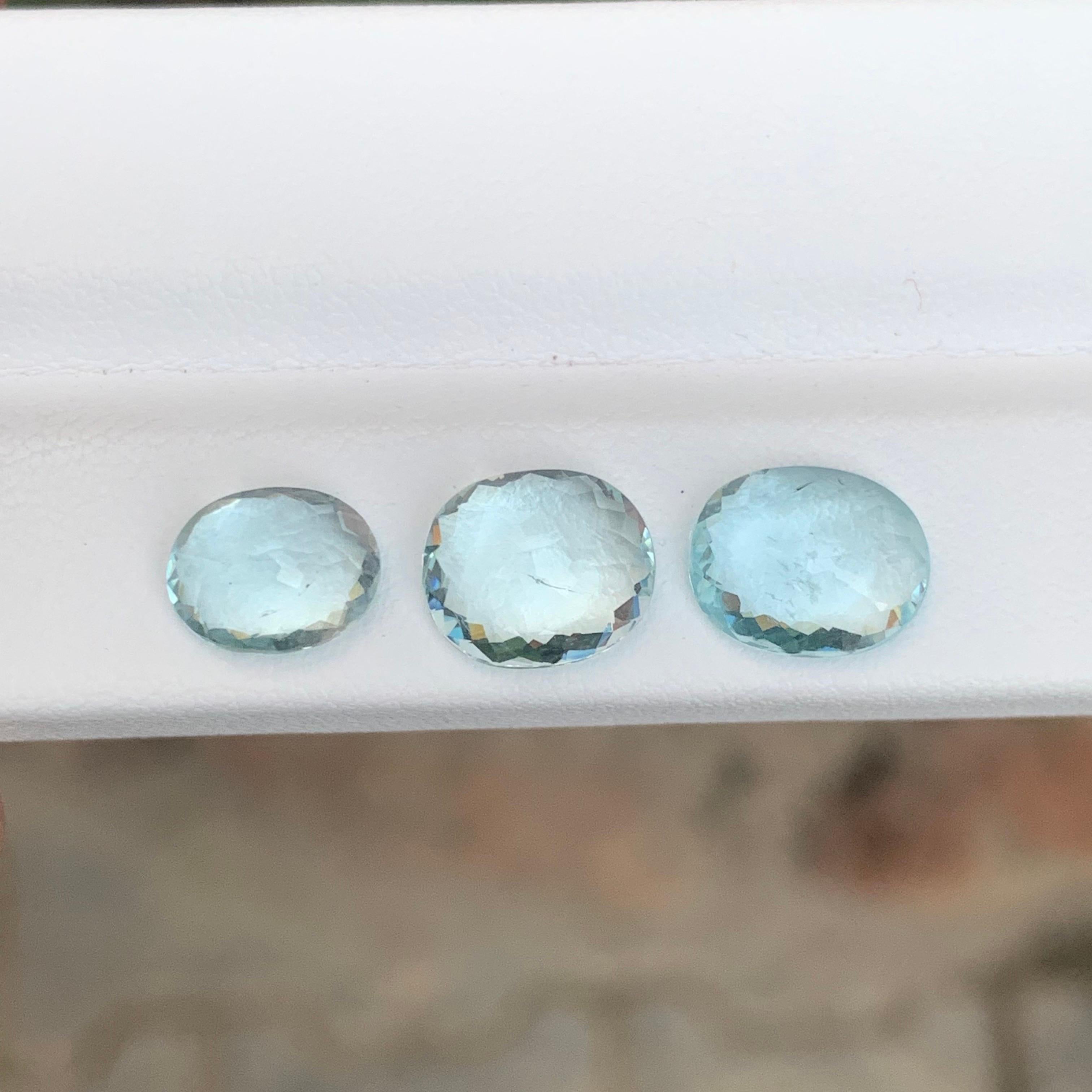 Juego de aguamarina suelta natural de 6,85 quilates procedente de una mina nigeriana en venta 3