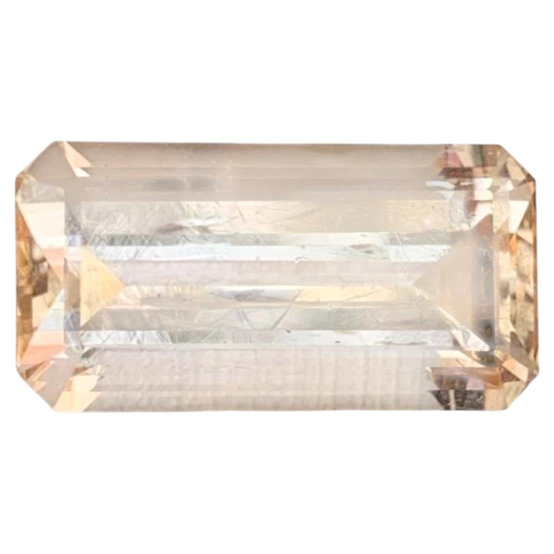 6.85 Carat Natural Loose Imperial Topaz Emerald Shape Gemstone