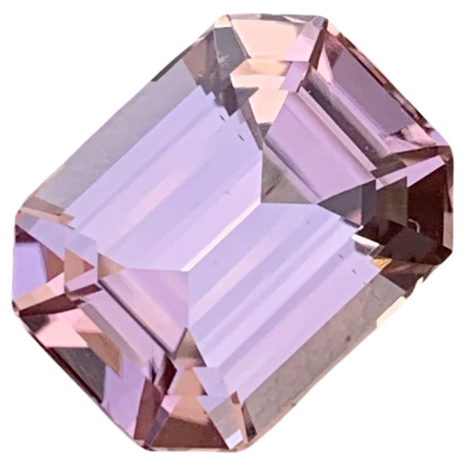 6.85 Carat Natural Loose Light Purple Tourmaline Emerald Shape Gemstone