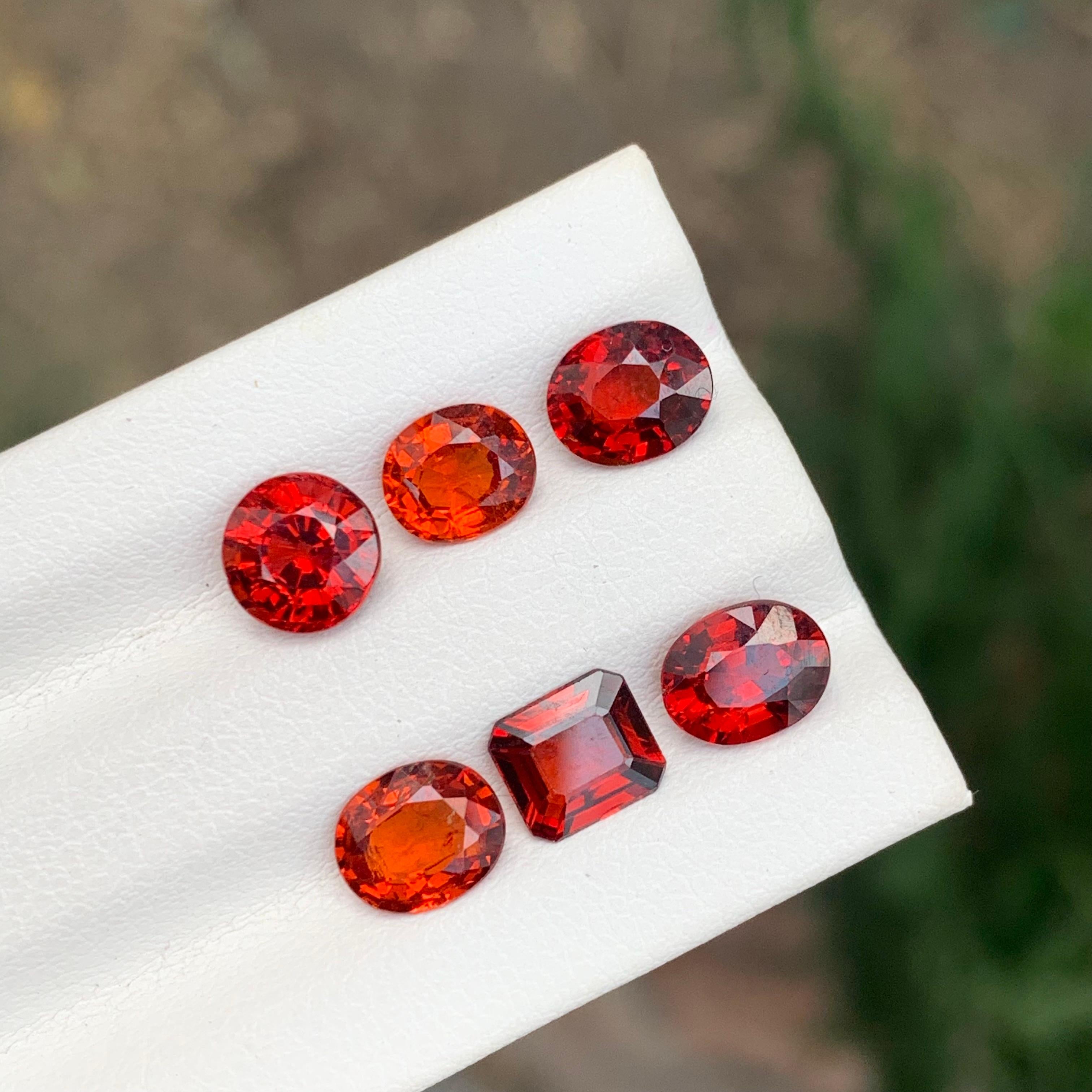 6.85 Carat Natural Loose Spessartine Garnet Lot For Jewellery Making For Sale 1