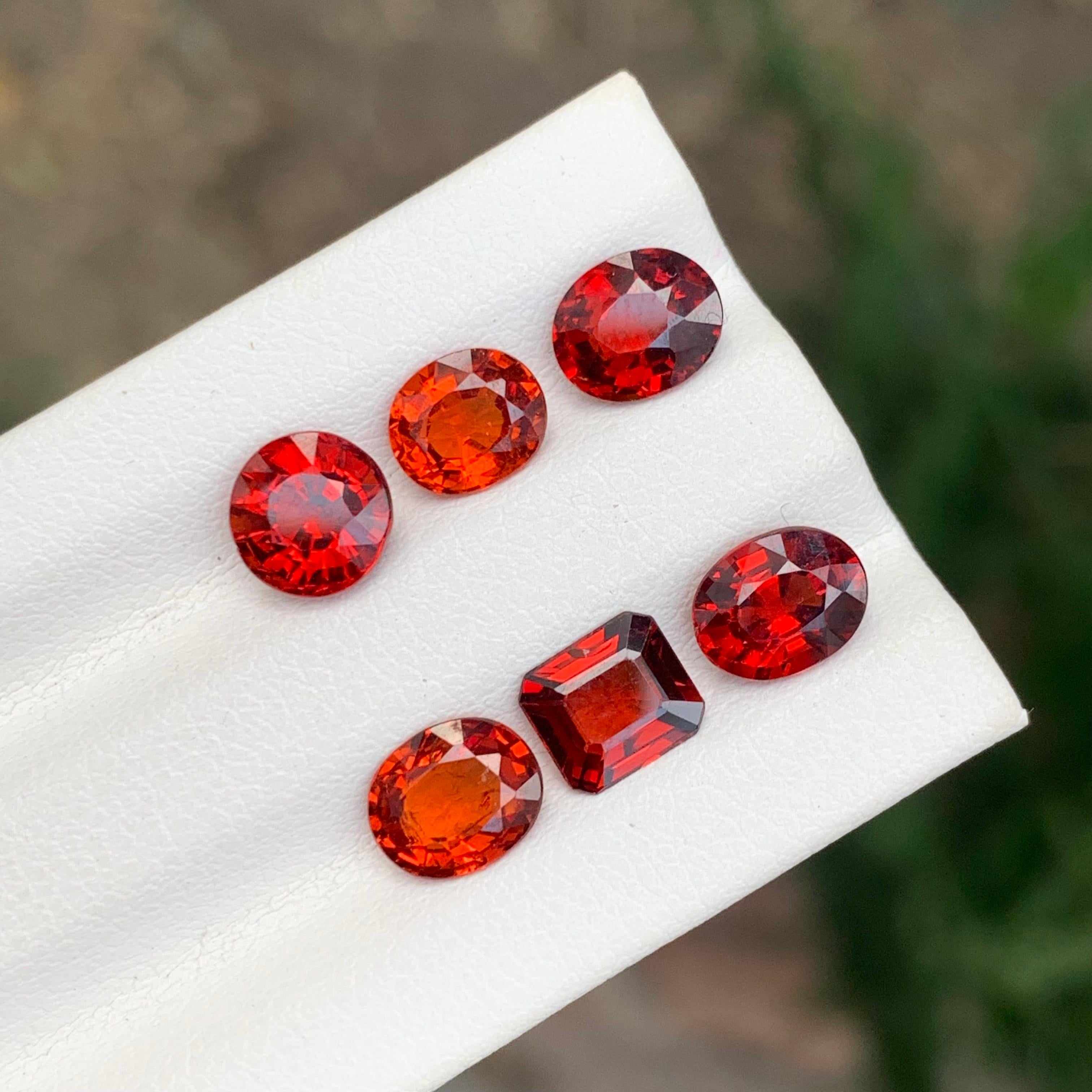 6.85 Carat Natural Loose Spessartine Garnet Lot For Jewellery Making For Sale 2