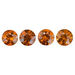 6.85 Carat Natural Loose Yellowish Golden Zircon Set Round Cut African Gemstone
