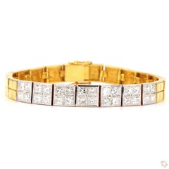 Pulsera de oro con un diamante de 6,85 quilates de talla princesa