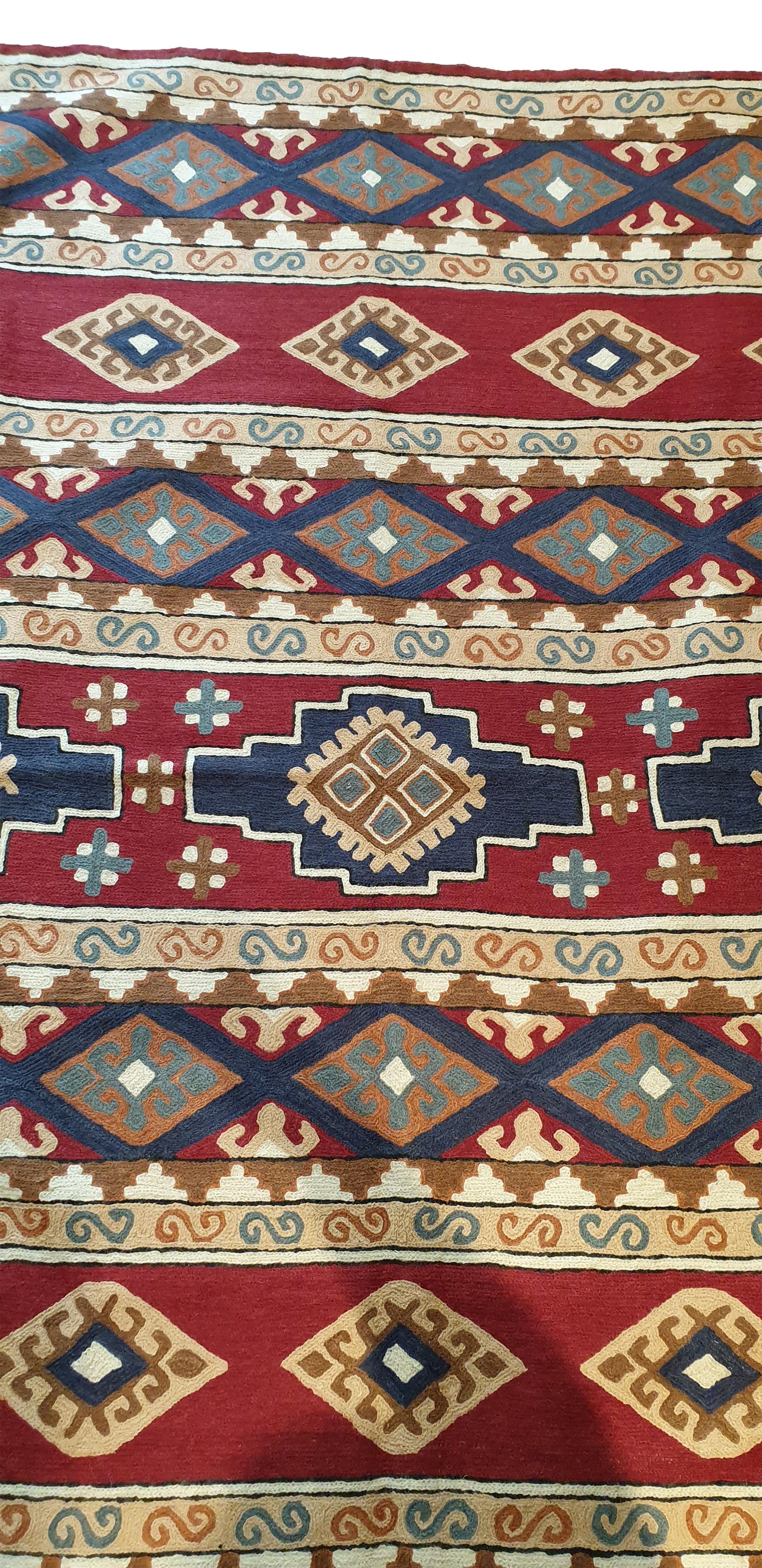 Hand-Knotted  Indian Kilim 