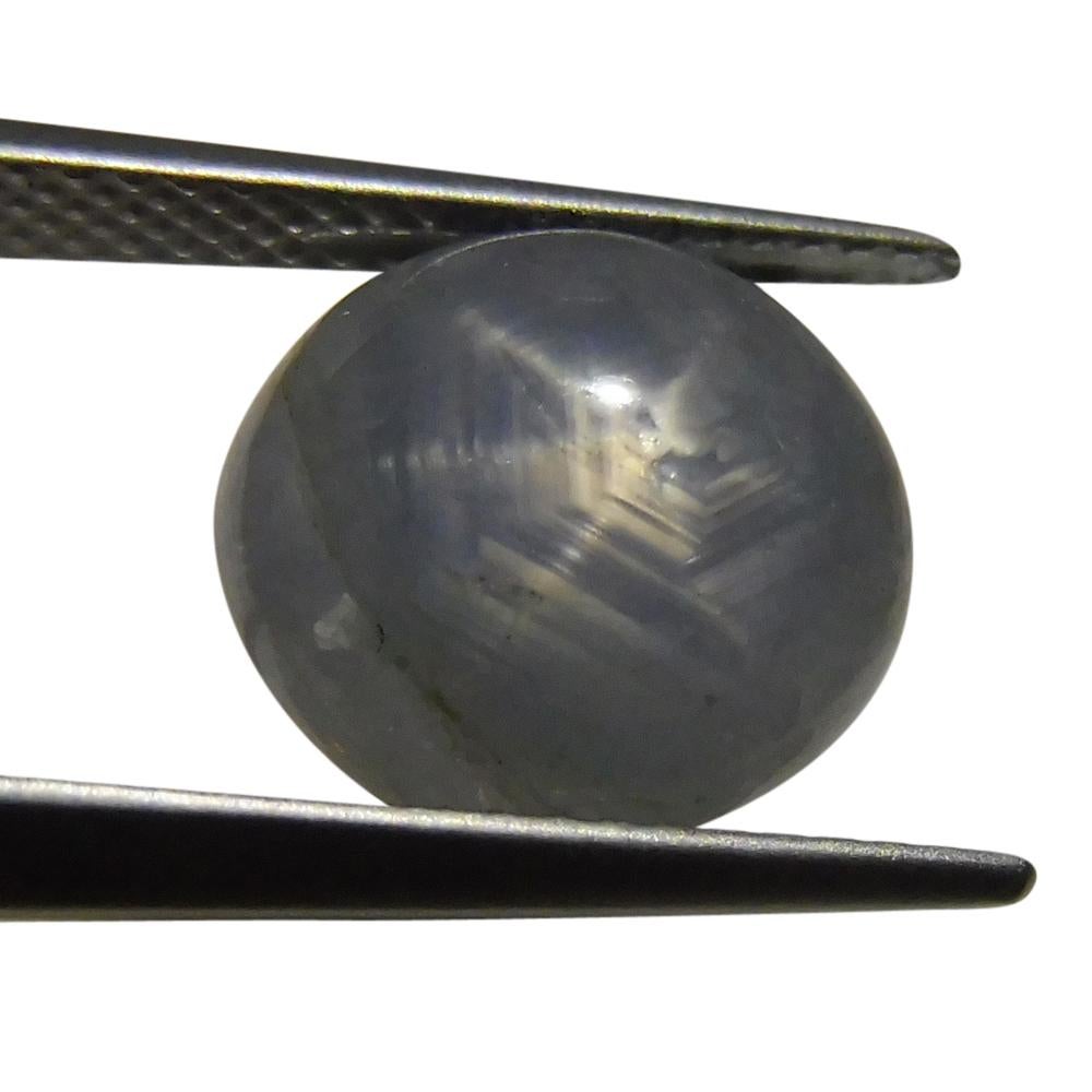 Oval Cut 6.86 ct Oval Star Sapphire For Sale