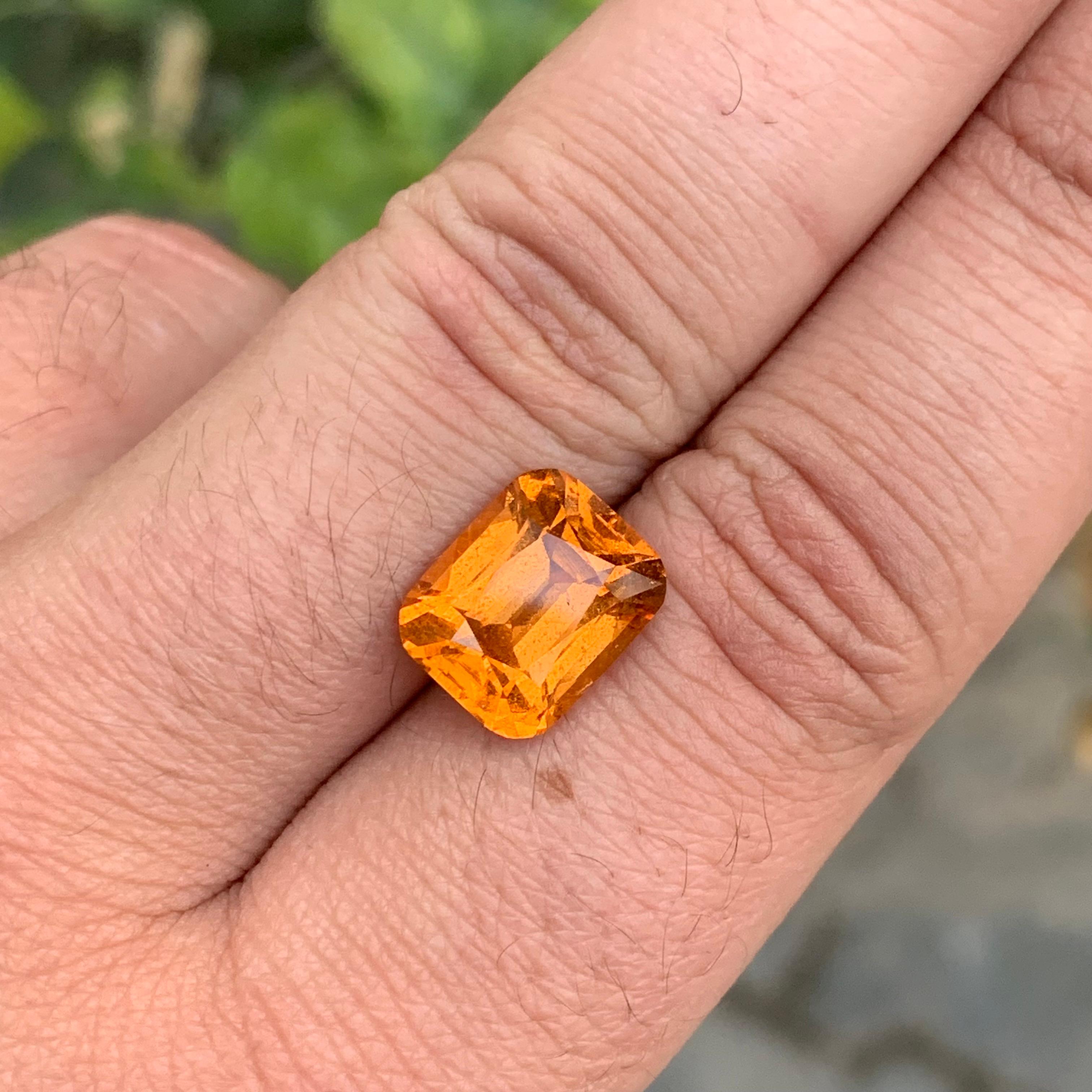 6,88 carati di granato di assonite naturale sciolto a forma di cuscino in vendita 6