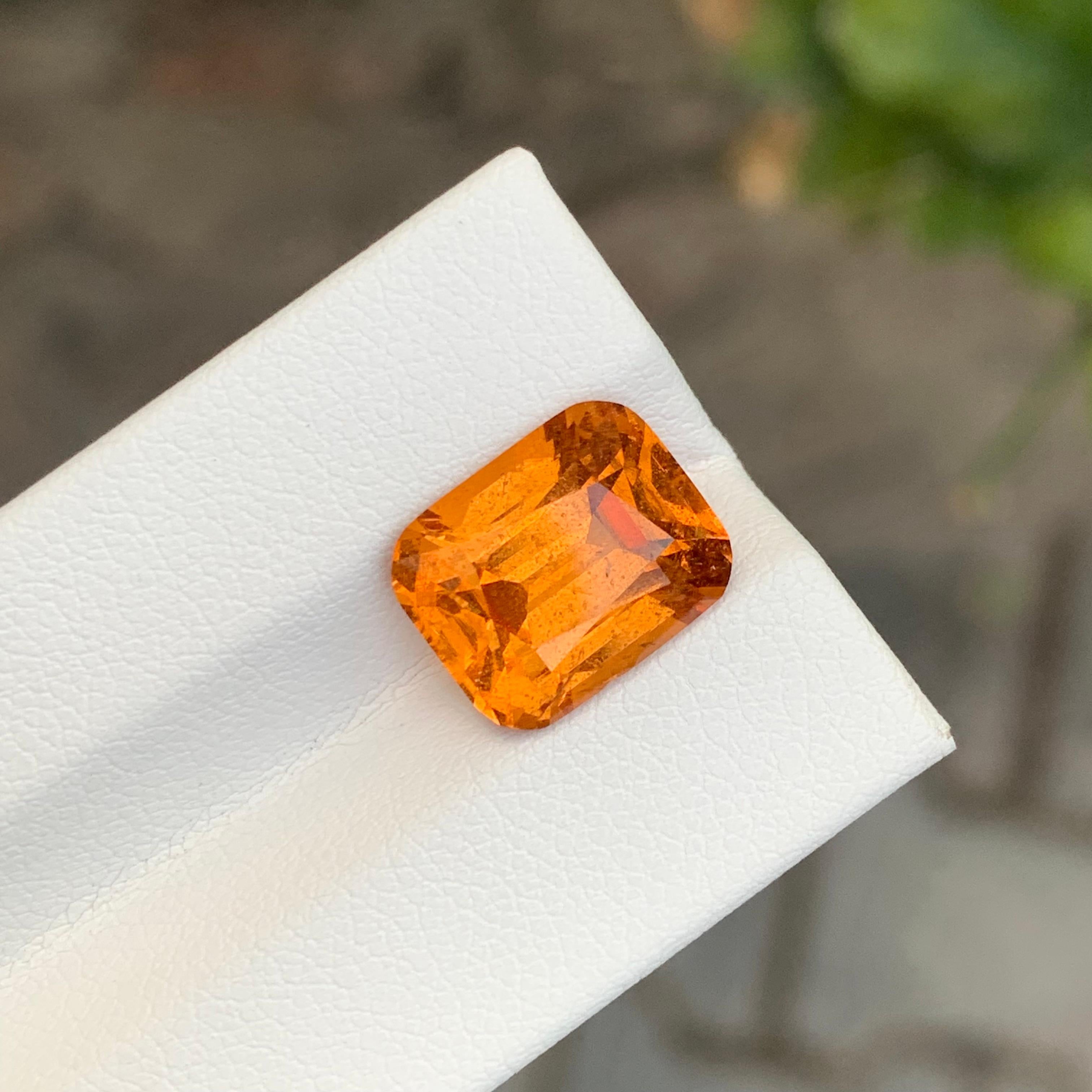 6,88 carati di granato di assonite naturale sciolto a forma di cuscino in vendita 7