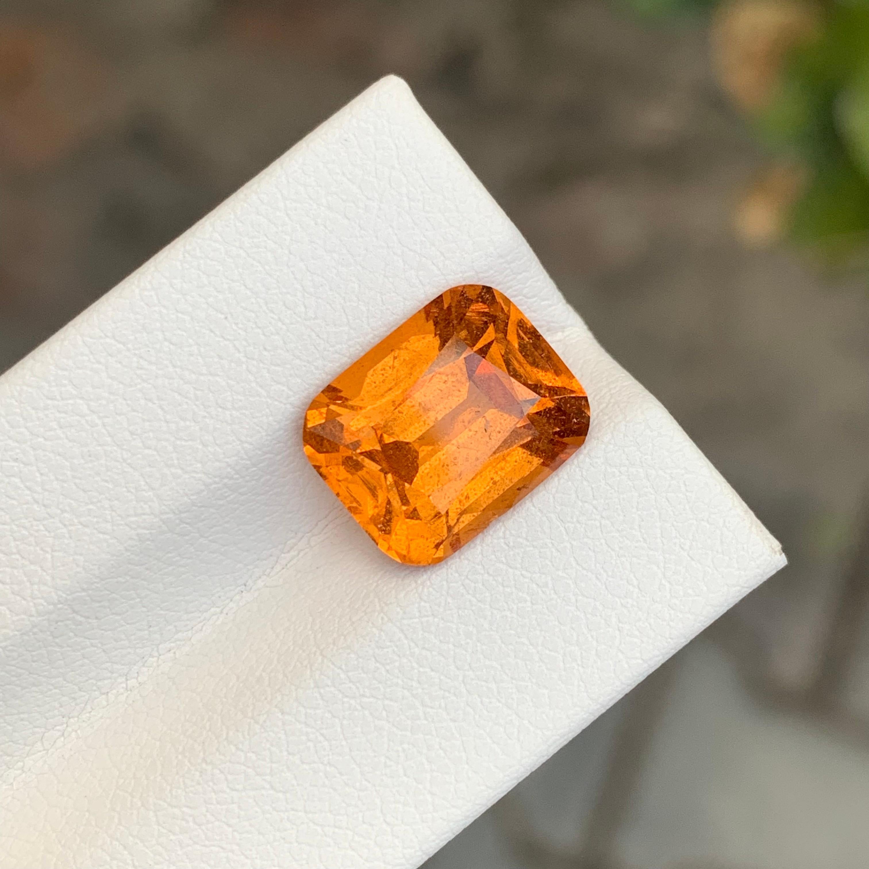 da uomo o donna 6,88 carati di granato di assonite naturale sciolto a forma di cuscino in vendita