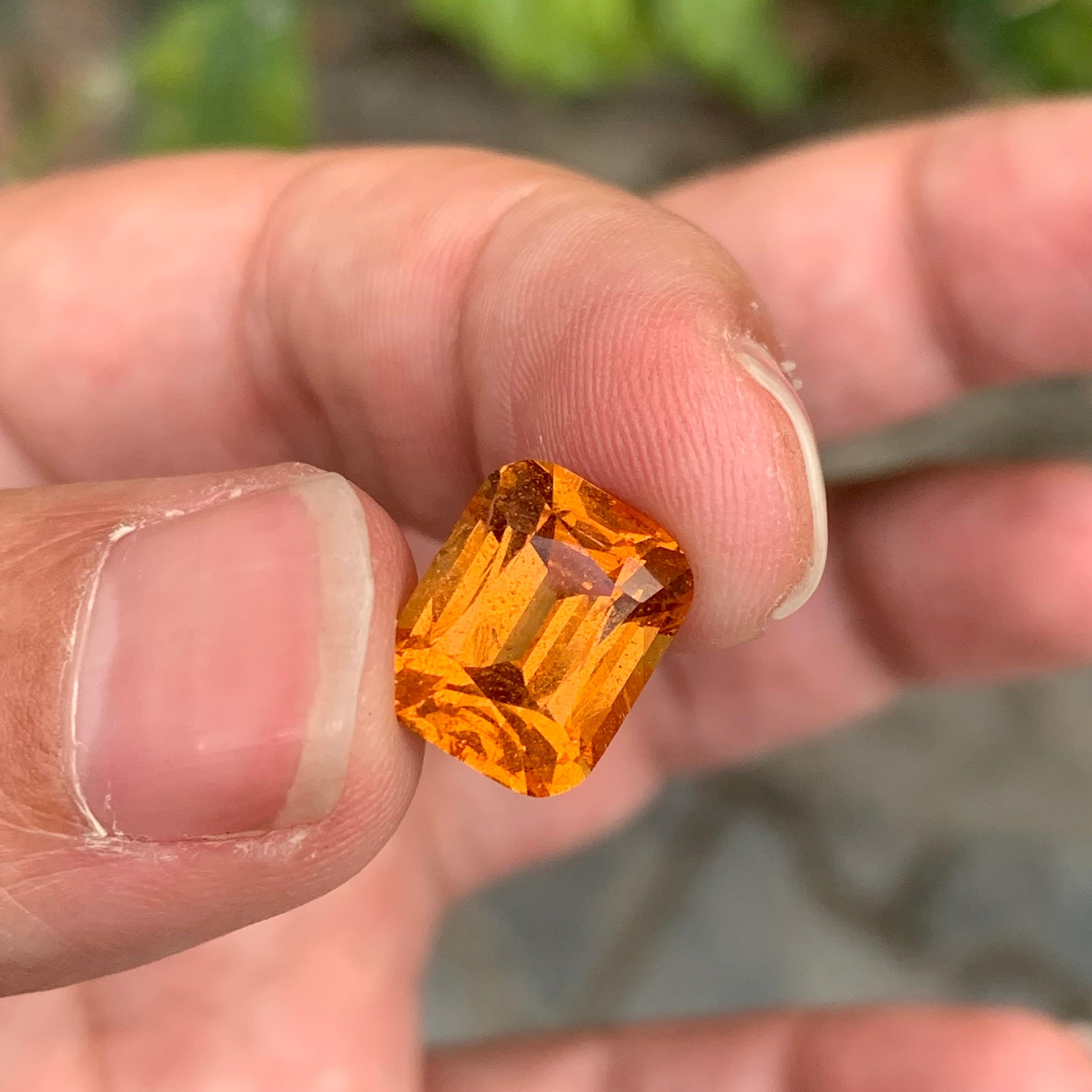 6,88 carati di granato di assonite naturale sciolto a forma di cuscino in vendita 2