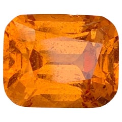 6.88 Carat Natural Loose Hessonite Garnet Cushion Shape Gemstone