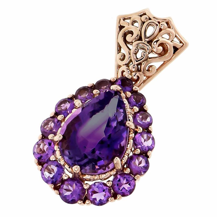 Orecchini pendenti di ametista viola brillante. Orecchini in oro rosa 14k.

2 Ametiste viola a forma di pera, 4,09 carati
28 Ametiste rotonde viola, peso totale circa 2,80cts, 3mm
Oro rosa 14k
Testato e timbrato: 14k
9,9 grammi
Dall'alto verso il