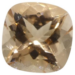 Morganite orange rosé coussin de 6.8 carats certifiée GIA