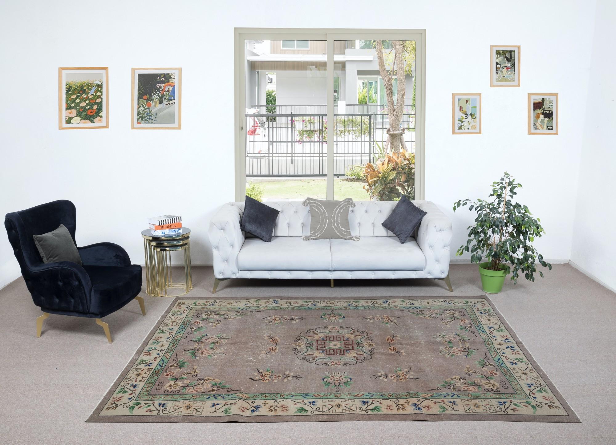 Our sun-faded rugs are all one-of-a-kind, hand-knotted, 50-70 year-old vintage pieces. They each boast their own singular handmade aesthetic drawn from the centuries-old Turkish rug-weaving traditions. These rugs are made completely of sheep’s wool,