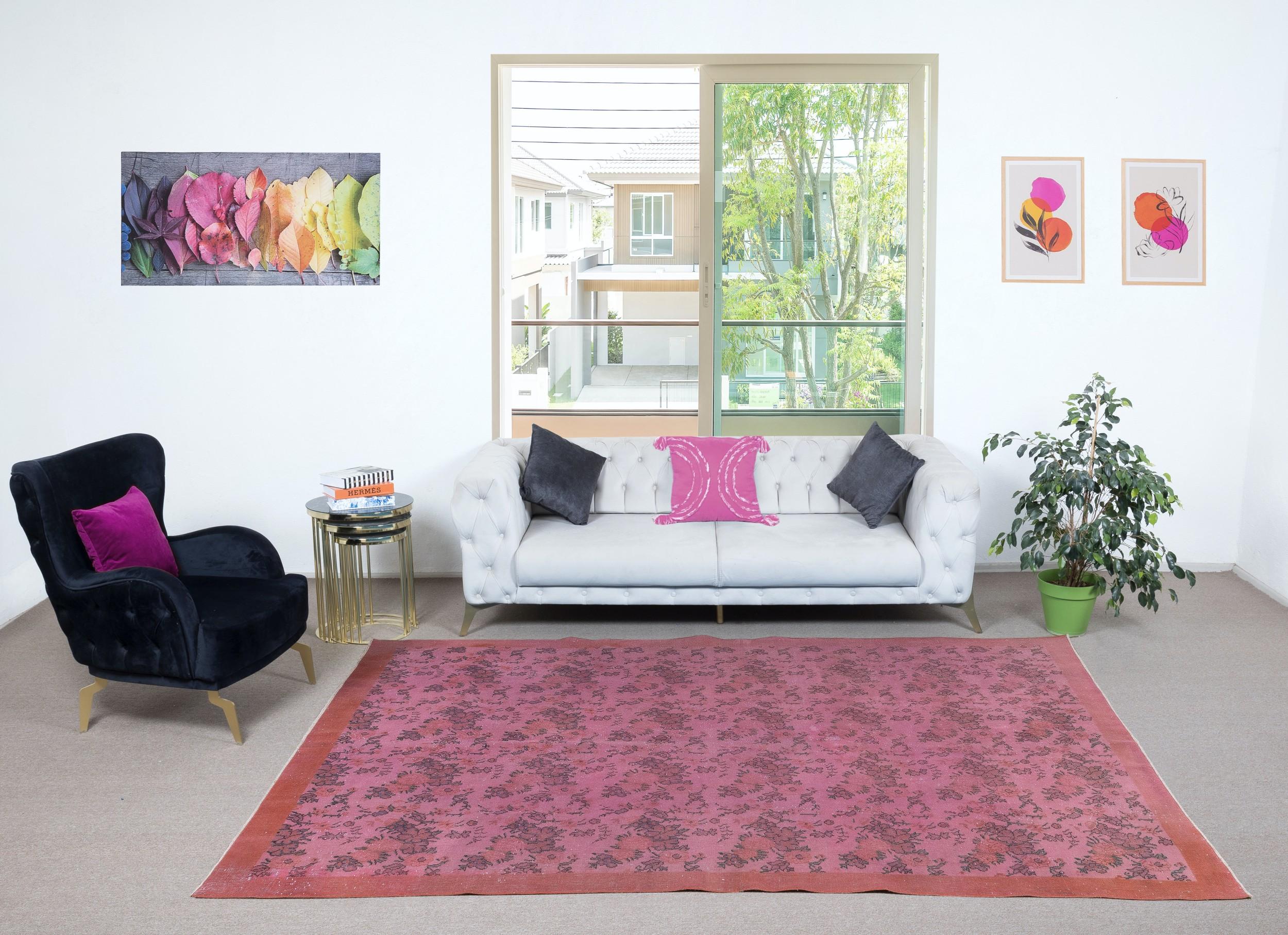 Our over-dyed rugs are all hand-knotted vintage pieces that are recreated in our workshop to cater to a wider range of interior design choices from modern to coastal, from industrial to rustic/cottage. These 50 to 70 year-old rugs were hand-knotted