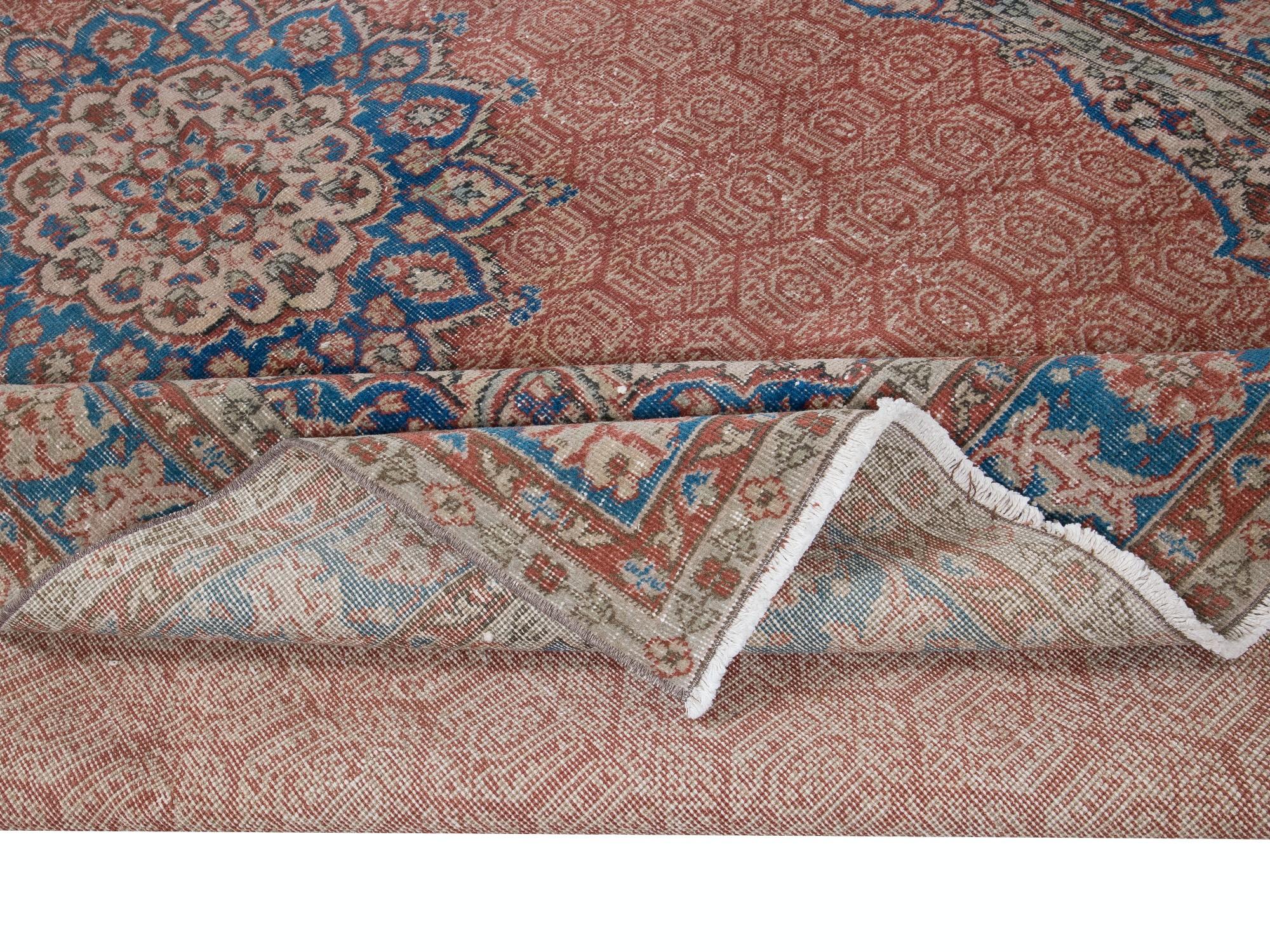 6,8x10 Ft Einzigartiger handgeknüpfter Vintage-Teppich, traditioneller türkischer Teppich (Stammeskunst) im Angebot