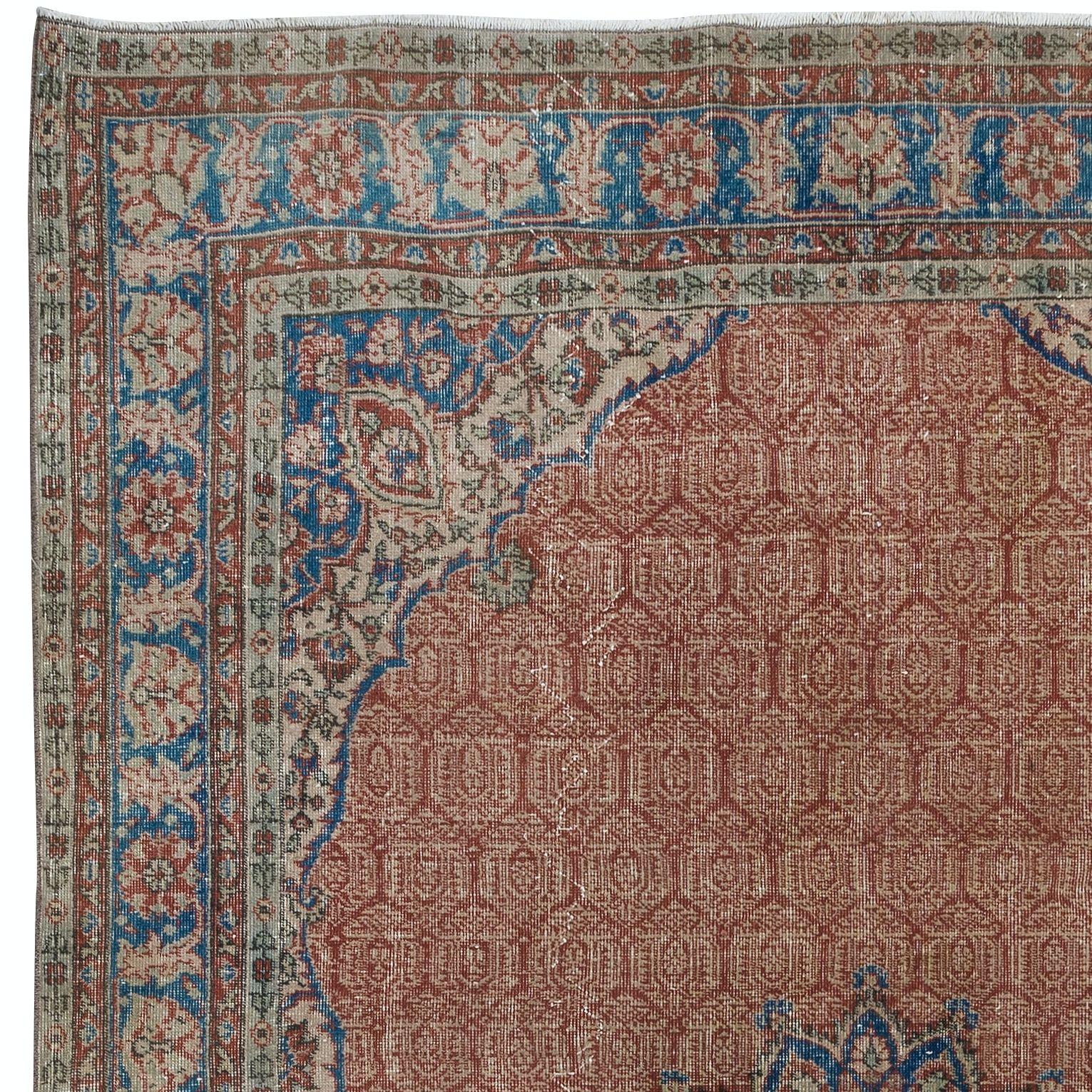 6,8x10 Ft Einzigartiger handgeknüpfter Vintage-Teppich, traditioneller türkischer Teppich (Türkisch) im Angebot