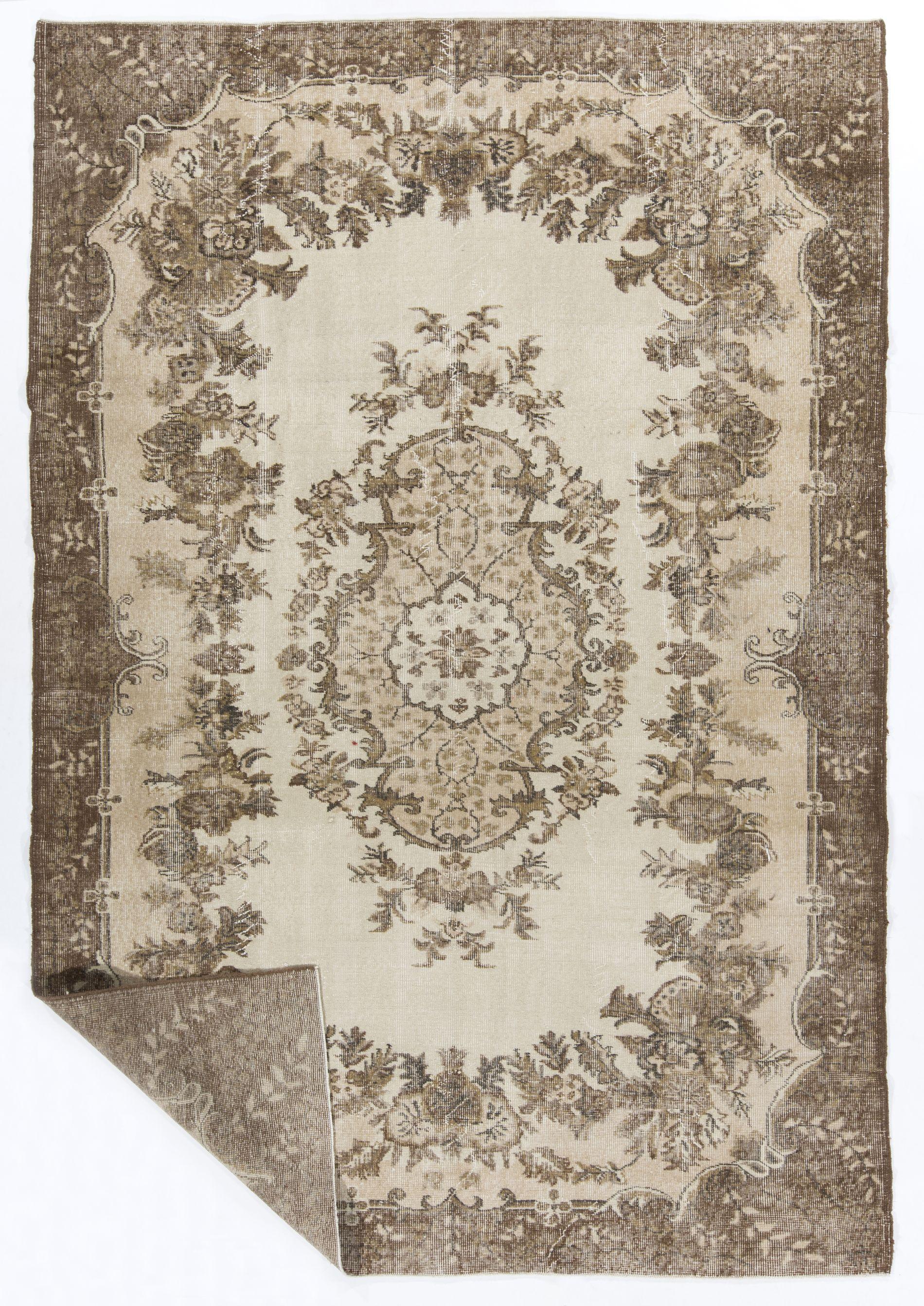 Our sun-faded rugs are all one-of-a-kind, hand-knotted, 50-70 year-old vintage pieces. They each boast their own singular handmade aesthetic drawn from the centuries-old Turkish rug-weaving traditions. These rugs are made completely of sheep’s wool,