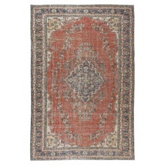 6.8x10 Ft Used Handmade Turkish Rug for Living Room Decor, Home Decor Carpet