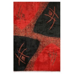 6.8x10.2 Ft Modern Vintage Turkish Rug Designed by Singer and Artist Zeki Muren