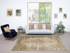 6.8x10.2 Ft Vintage Turkish Handknotted Wool Rug for Cozy Farmhouse Interiors