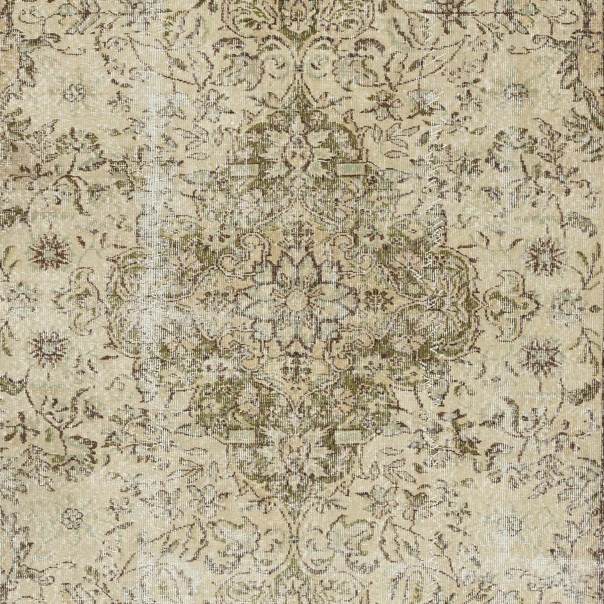 6.8x10.2 Ft Vintage türkischen handgeknüpften Wollteppich für gemütliche Bauernhaus Interieurs (Türkisch) im Angebot