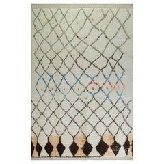 6.8x10.5 Ft Hand Knotted Moroccan Tulu Rug, 100% Wool, Custom Options Available