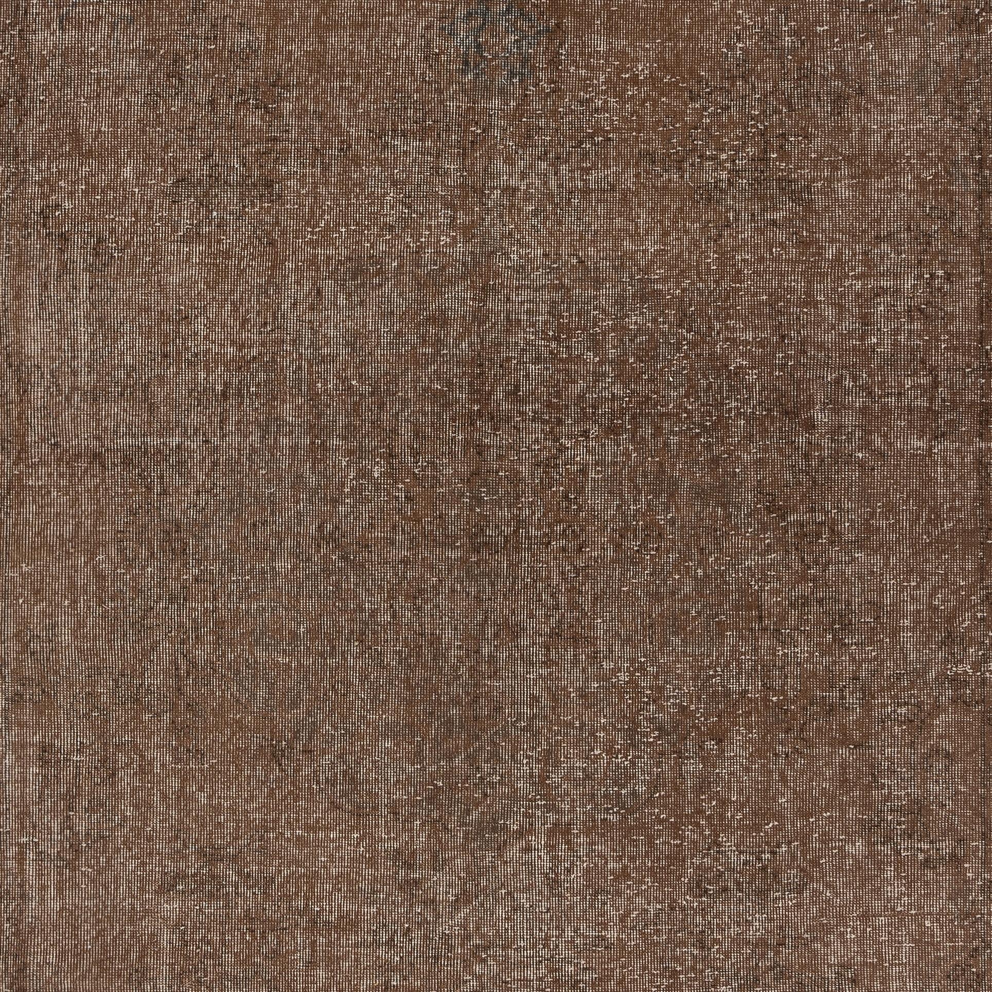 6.8x10.7 Ft Vintage Handmade Türkisch Teppich Redyed in Braun für moderne Interieurs (Handgeknüpft) im Angebot