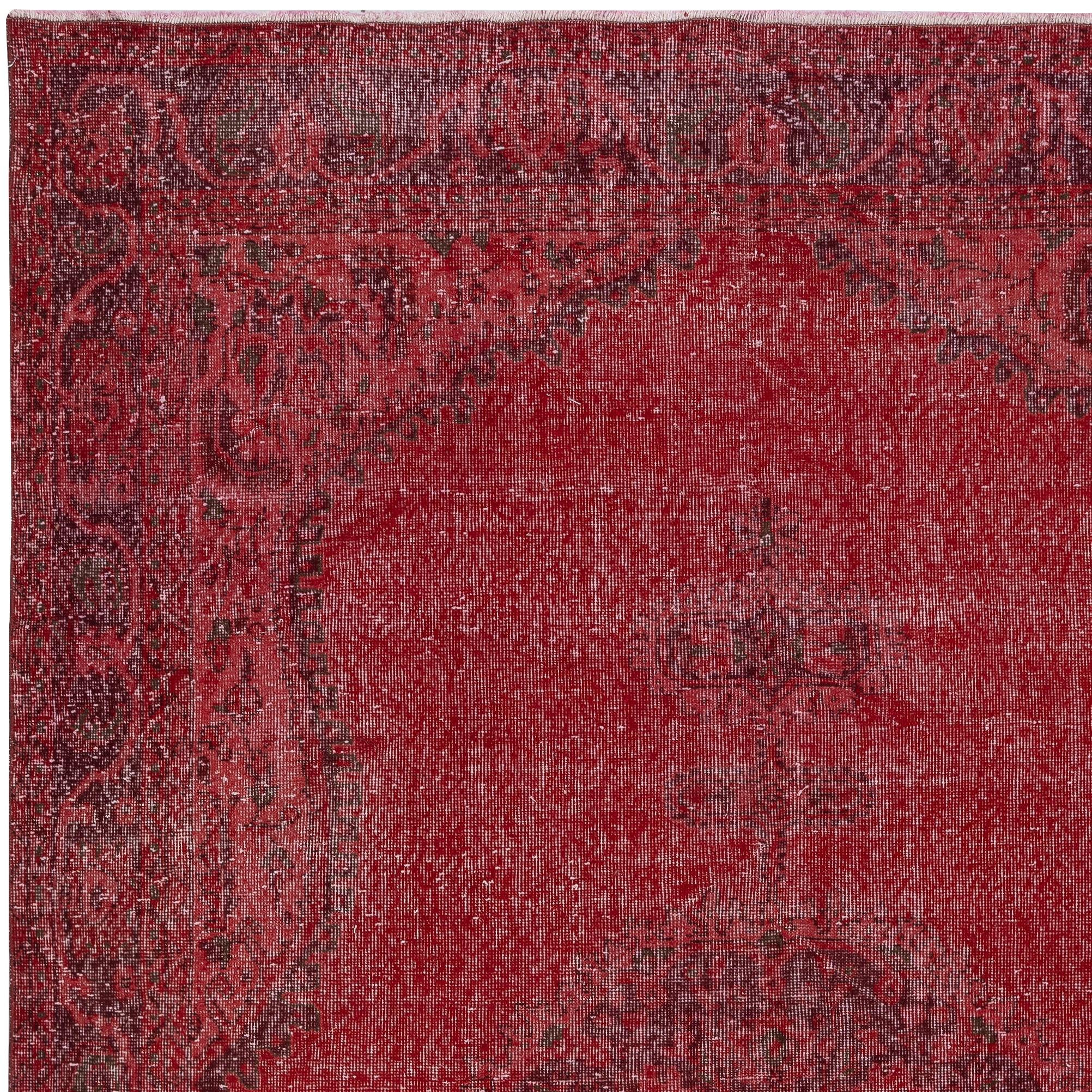 6.8x10.7 Ft Vintage Red Area Rug. Handgefertigter türkischer Teppich für A-Spaces (Handgeknüpft) im Angebot