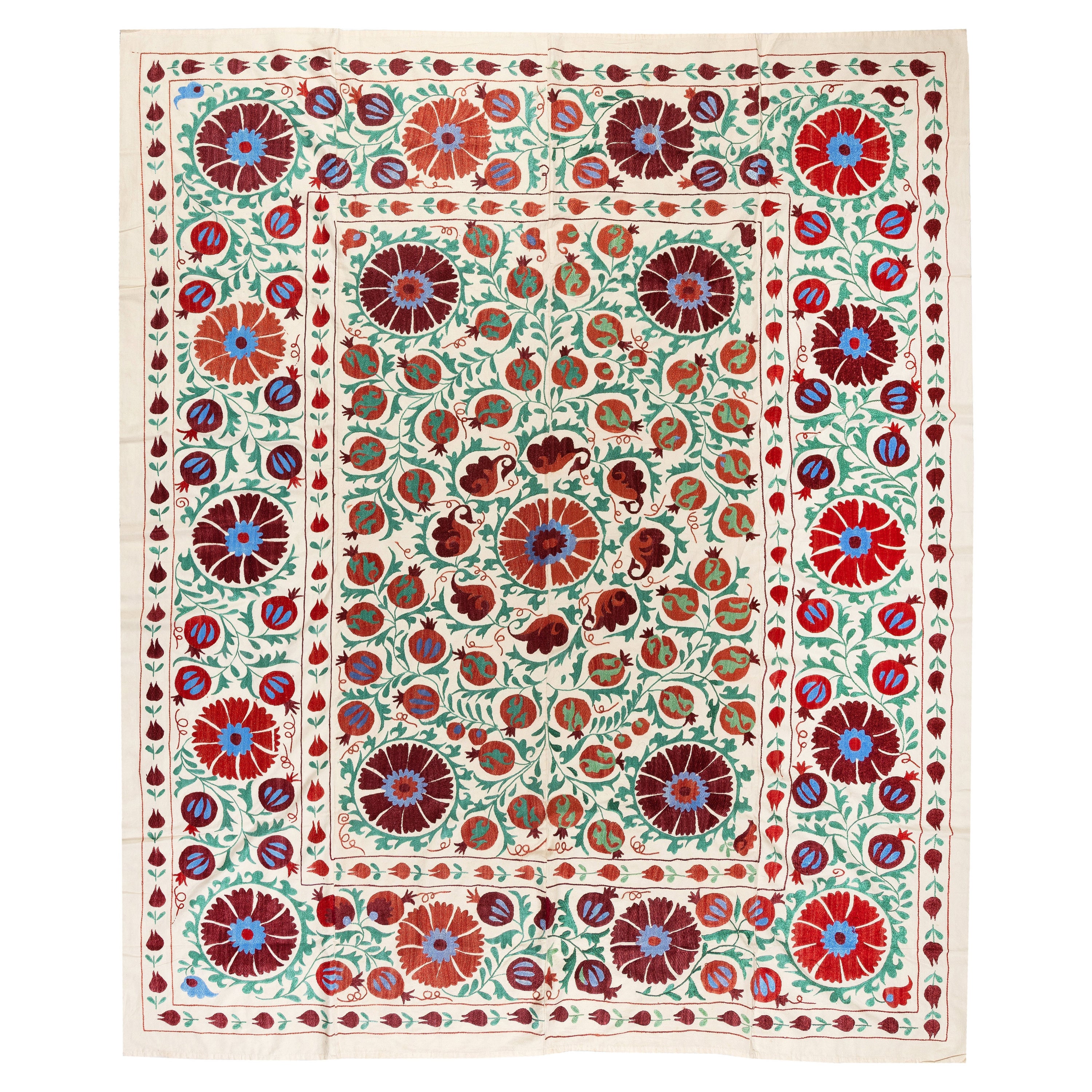 6,8x8 Ft Bettbezug mit Gobelinstickerei. Wanddekoration Stoff. Gestickter Wandbehang
