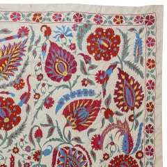 6.8x9 ft Traditional Bedspread, Silk Embroidery Tablecloth, New Wall Hanging