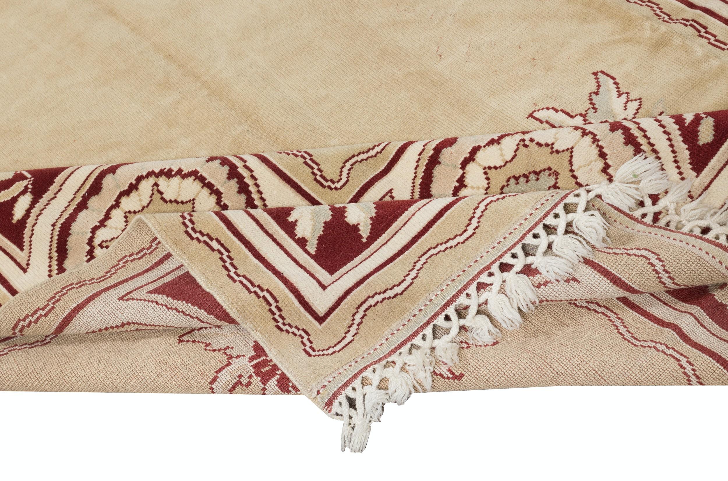 6,8x9,4 Ft Ungewöhnlicher handgefertigter türkischer Deko-Teppich im Vintage-Stil, 100 % Wolle (Rustikal) im Angebot