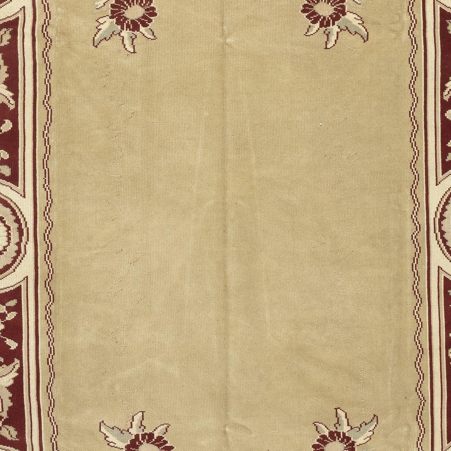 6,8x9,4 Ft Ungewöhnlicher handgefertigter türkischer Deko-Teppich im Vintage-Stil, 100 % Wolle (Handgeknüpft) im Angebot