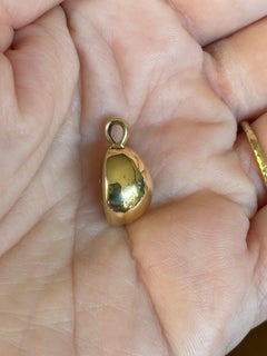 6.9 Carat Unheated Yellow Sapphire and 18 Karat Gold Pendant
