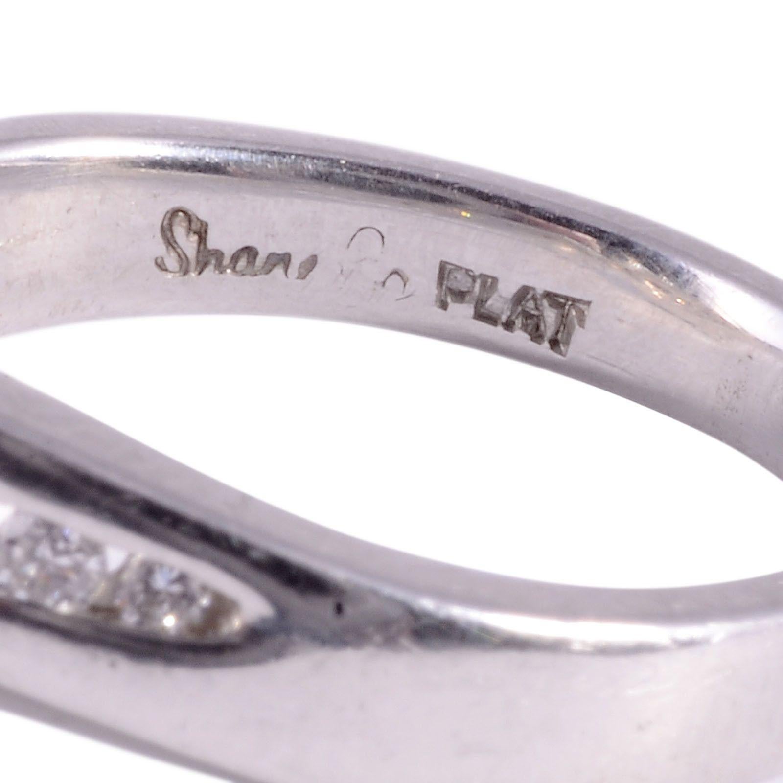 .69 Carat VS1 Center Diamond Platinum Engagement Ring In Good Condition For Sale In Solvang, CA