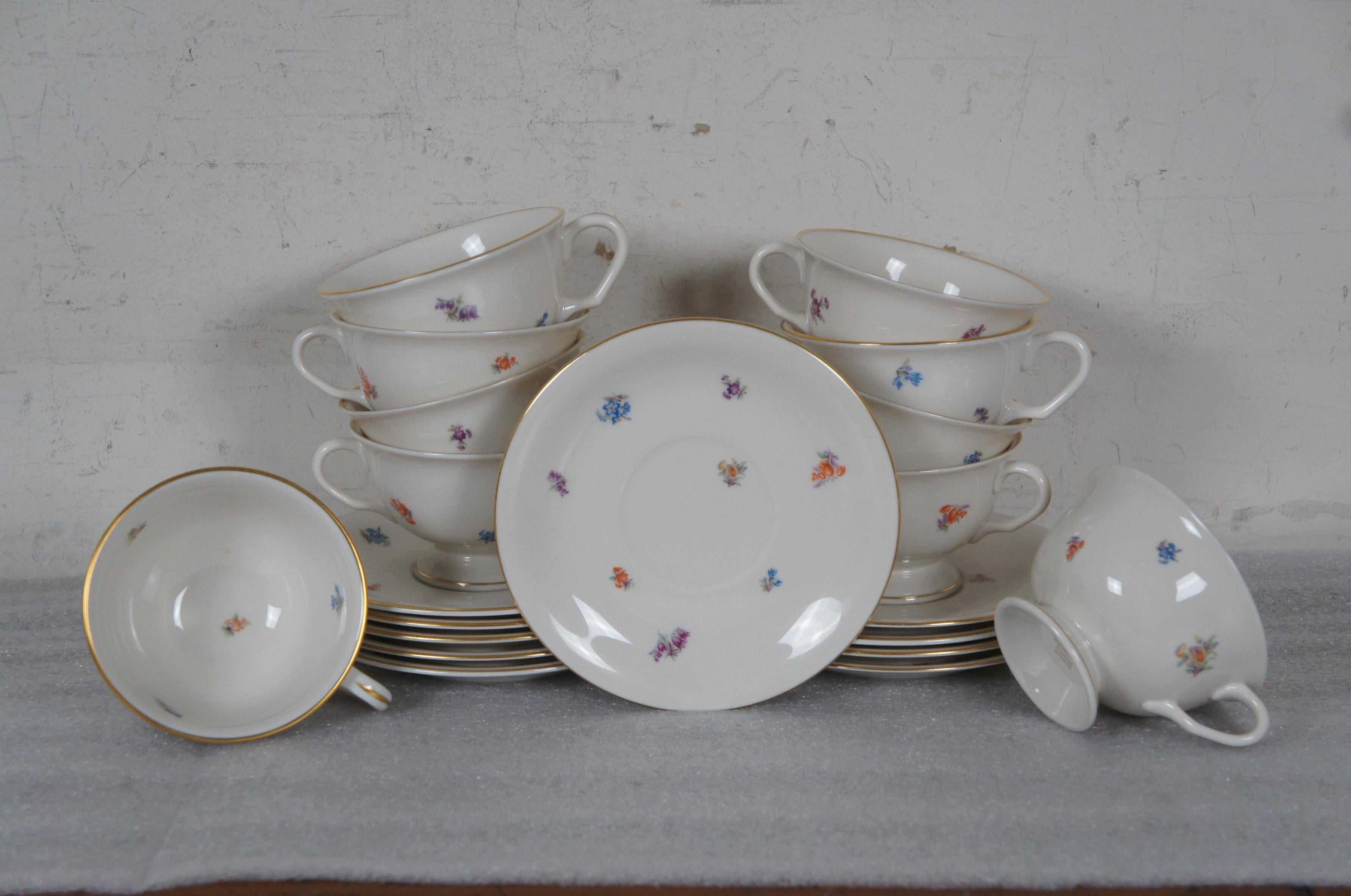 69 Pc Pickard Floral Chintz Service for 10 Dinnerware China Set  For Sale 7