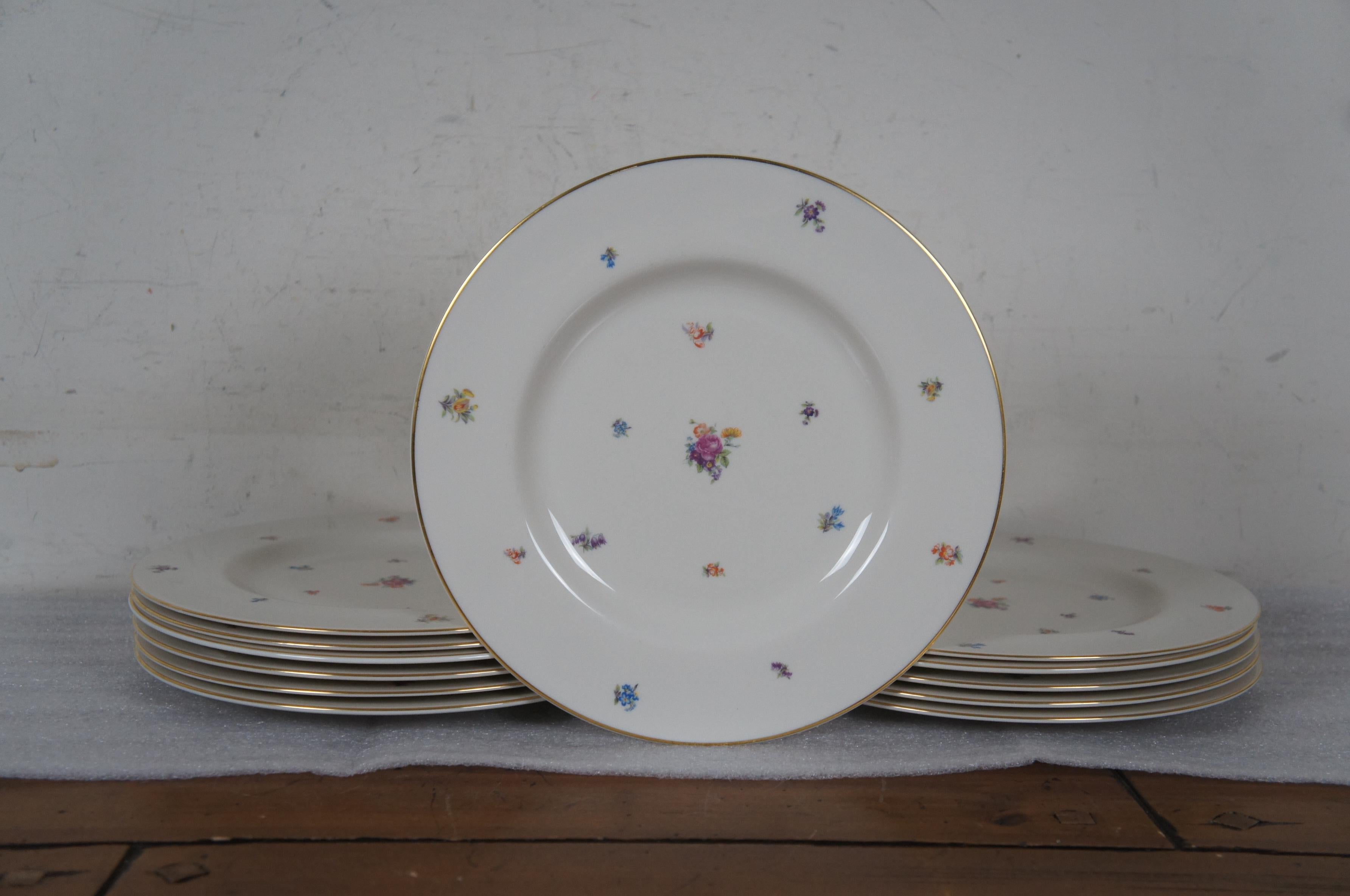 Porcelain 69 Pc Pickard Floral Chintz Service for 10 Dinnerware China Set  For Sale