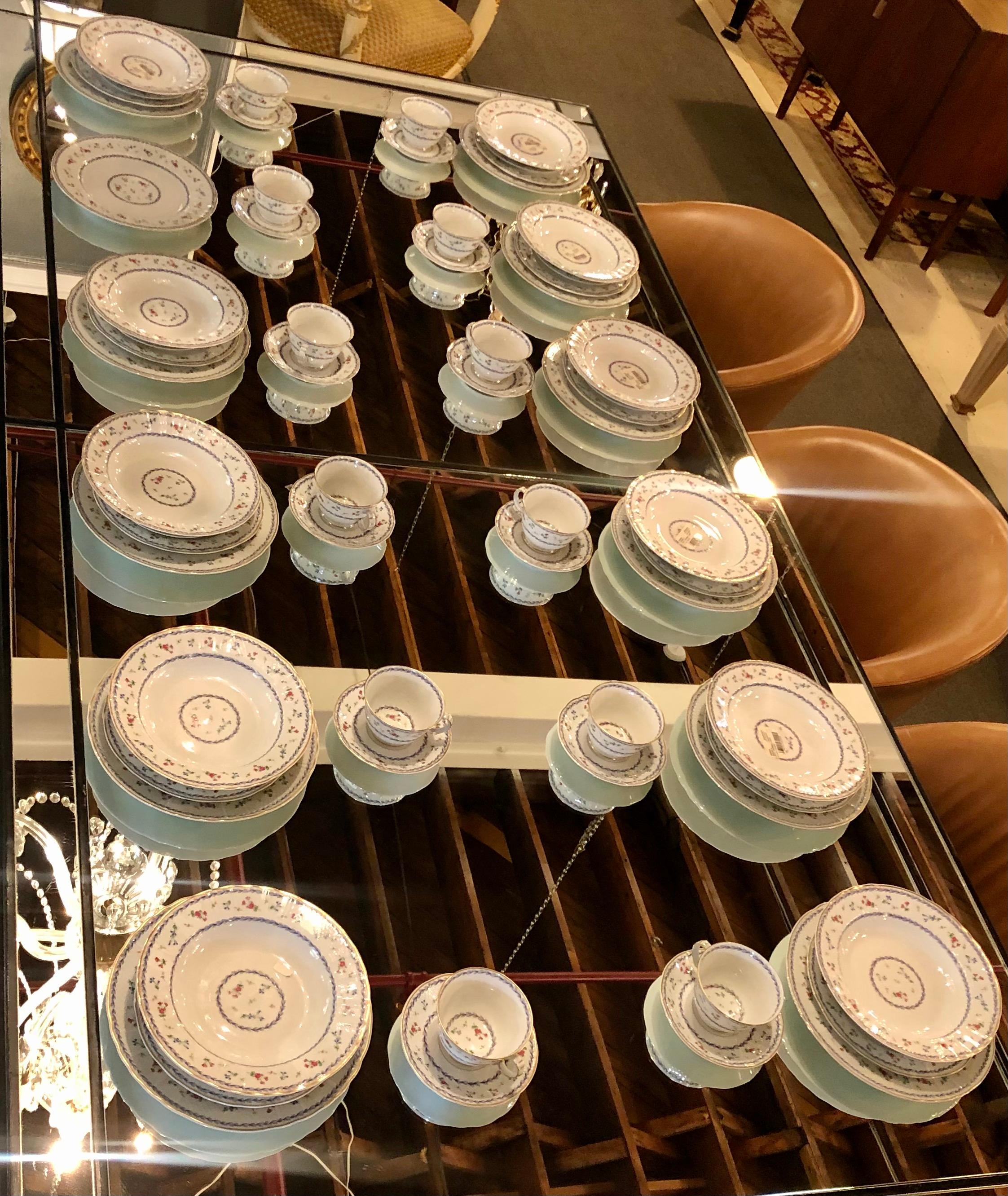 69Piece Bernardaud Limoge Artois Bleu Dinnerware at 1stDibs