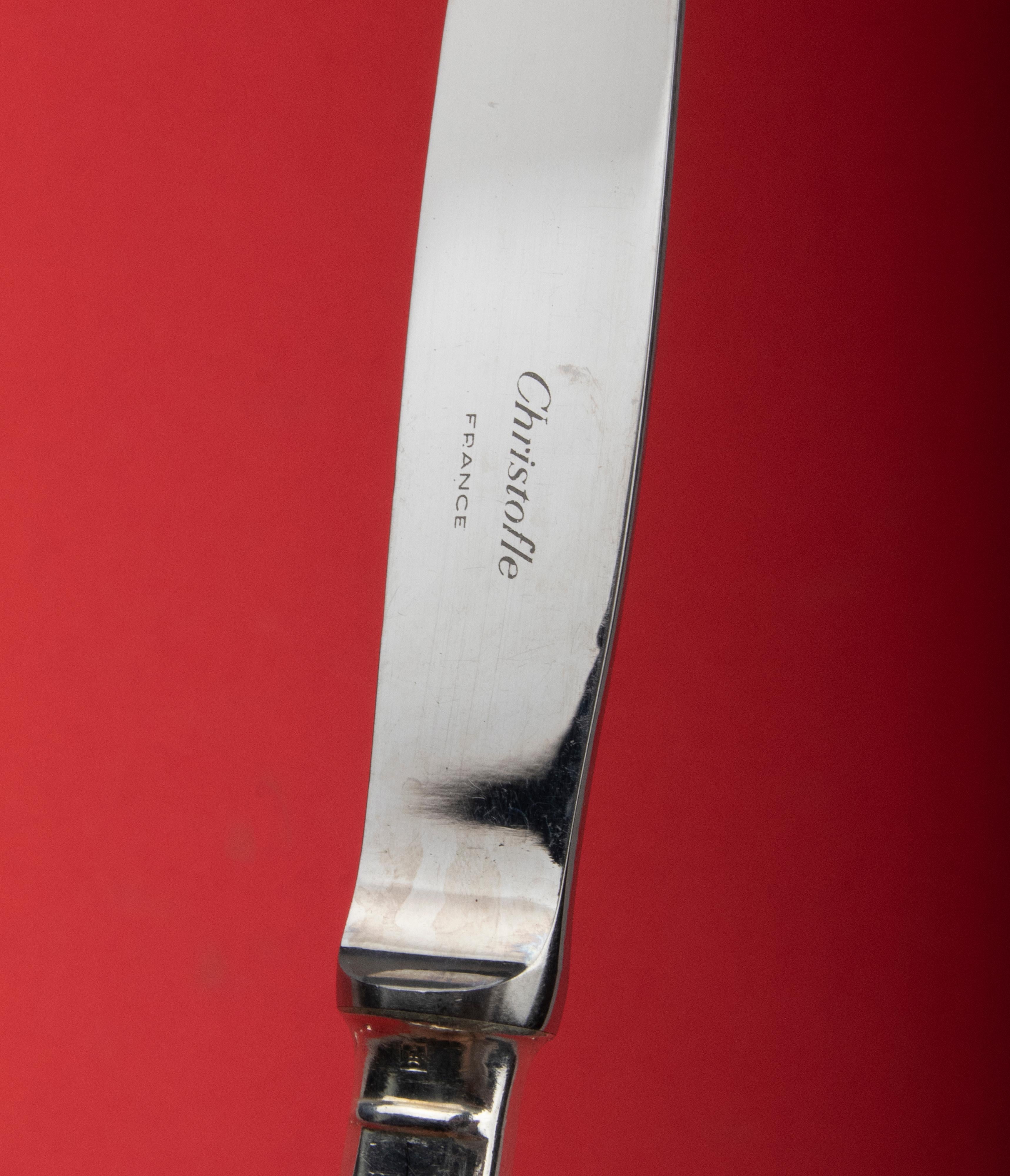 69-Piece Silver-Plated Flatware by Christofle, Cluny, for 9 Persons 7