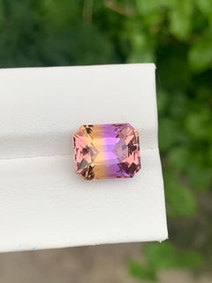 6.90 Carat Natural Loose Ametrine Emerald Shape Gemstone