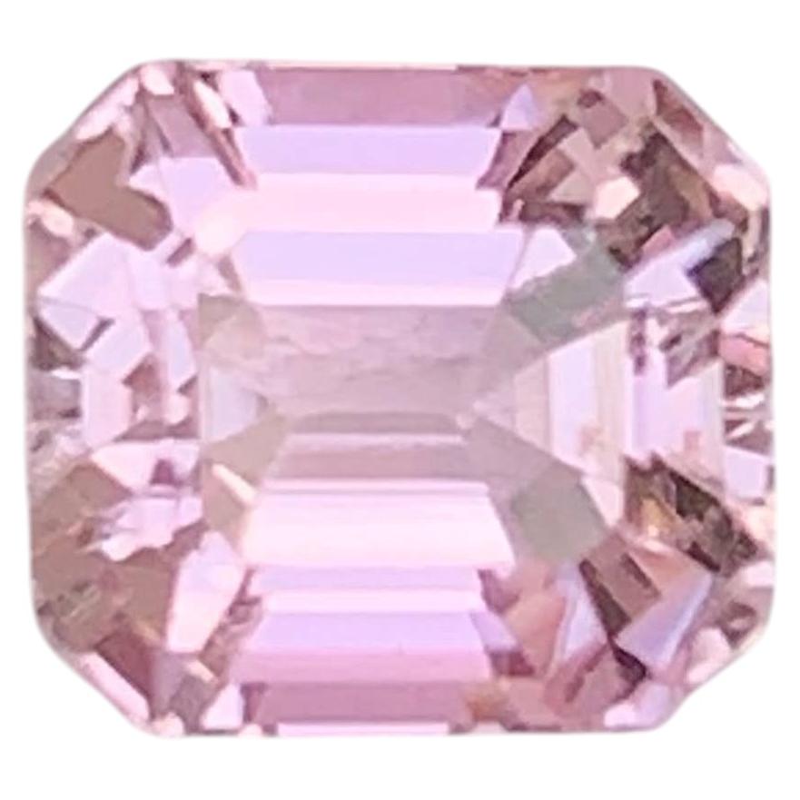 6.90 Carat Natural Loose Pink Afghan Kunzite Stone Emerald Cut For Jewelry