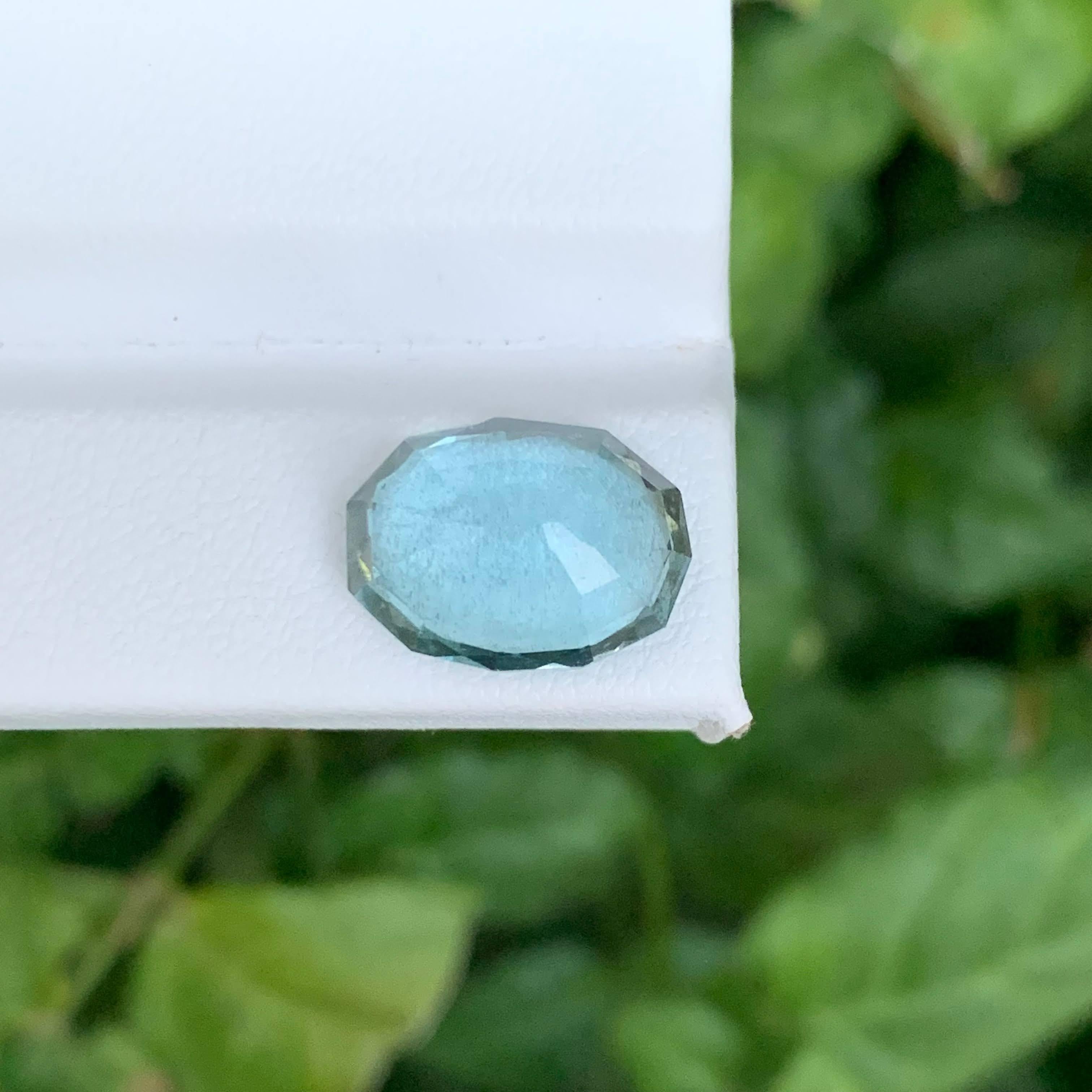 6,90 Karat Natürliche Lose Seafoam Blue Aquamarin Fancy Oval Cut Afrikanischen Edelstein (Moderne) im Angebot