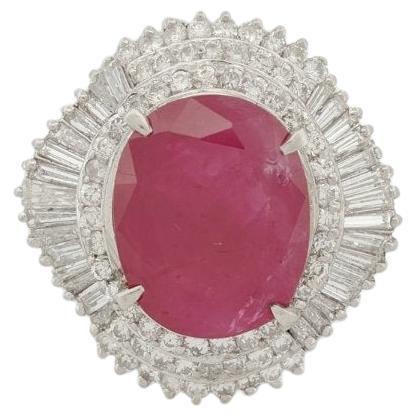 6,90 Karat Rubin-Cocktailring in PT900