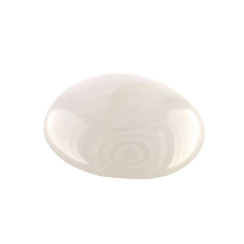 6.90ct GIA Certified White Jadeite Jade ‘A’ Grade Oval Cabochon Untreated For Sale